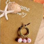 EnLazame Aretes Argollas Pink Evil Eye