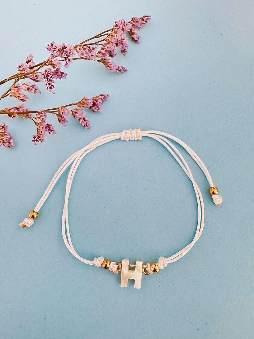 EnLazame Pulsera Inicial Nácar